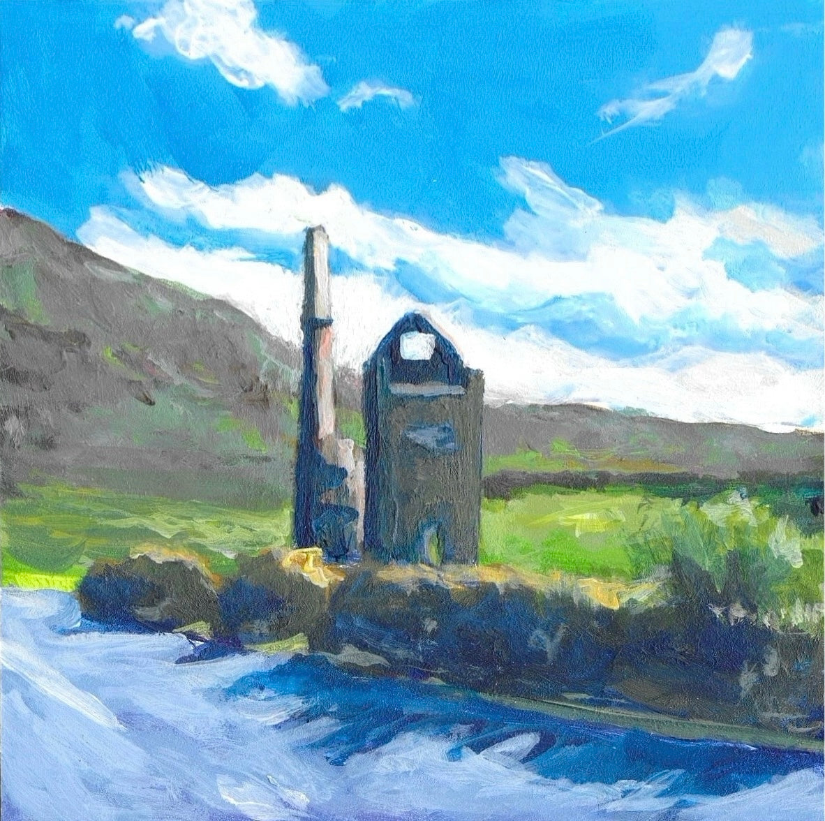 NEW: The road to St Just (from St Ives) diptych – Angela Sunley Artist