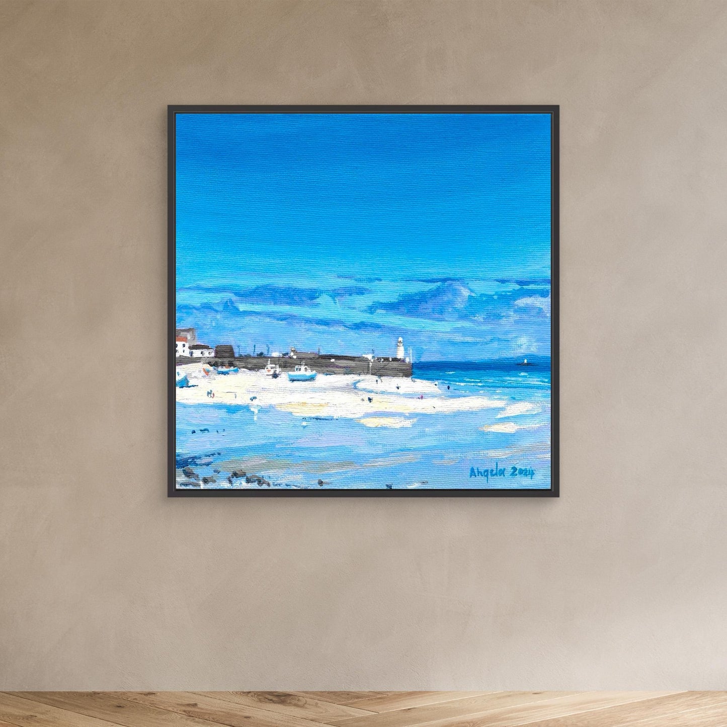 Walking across the Harbour, St Ives