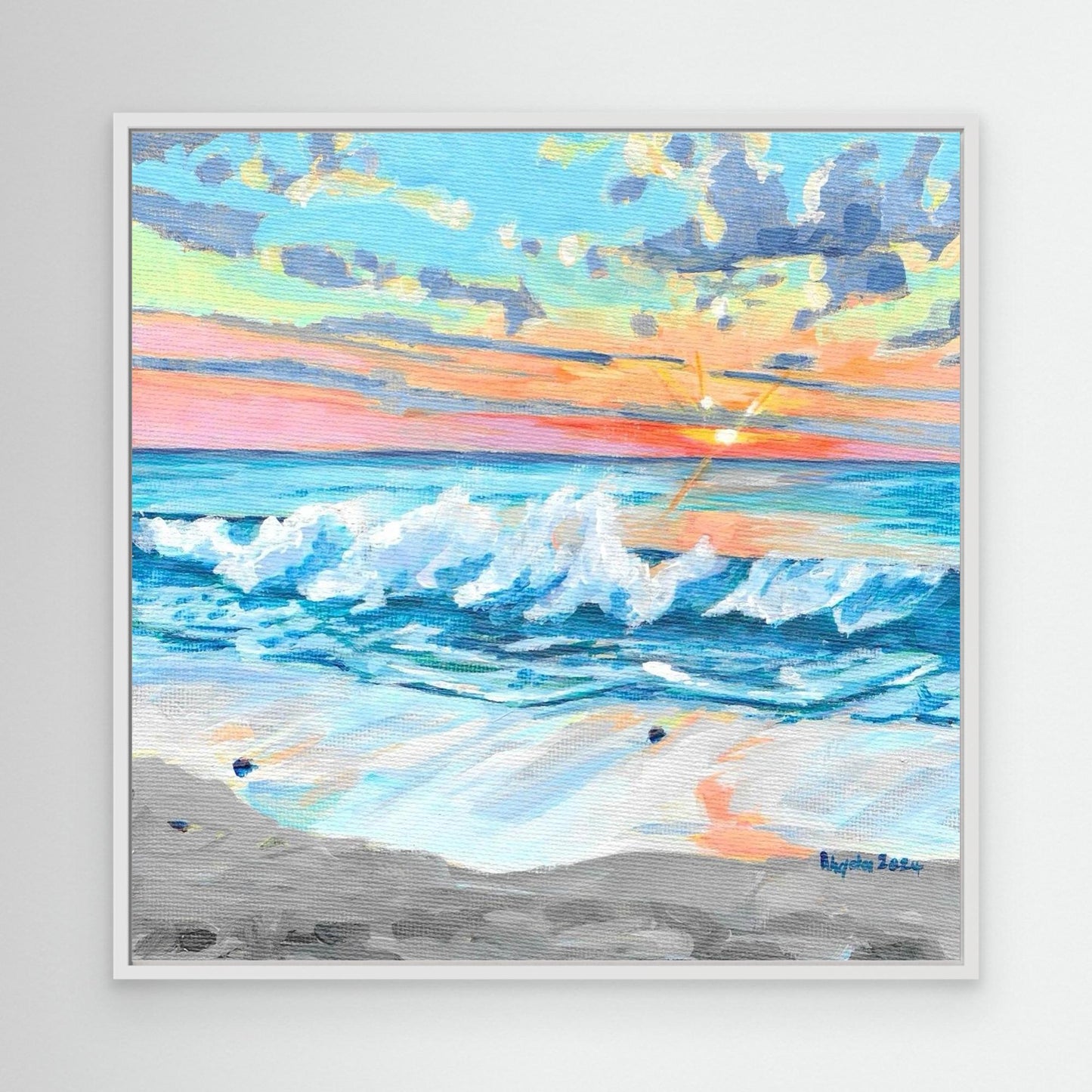 Waves at sunset, Sennen Cove