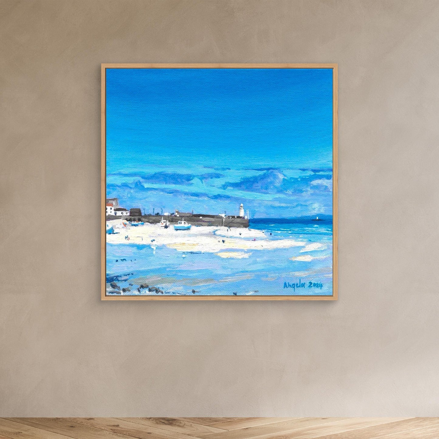 Walking across the Harbour, St Ives