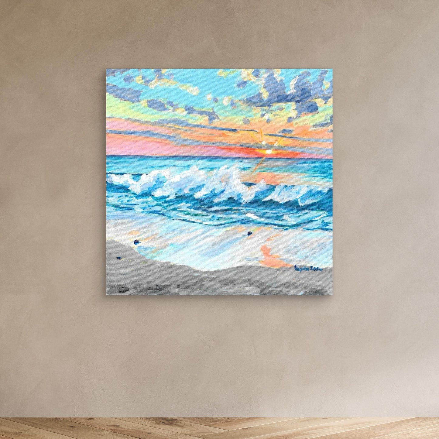 Waves at sunset, Sennen Cove
