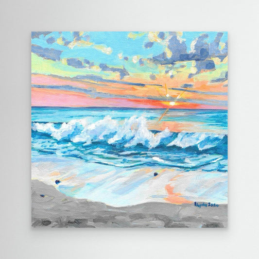 Waves at sunset, Sennen Cove