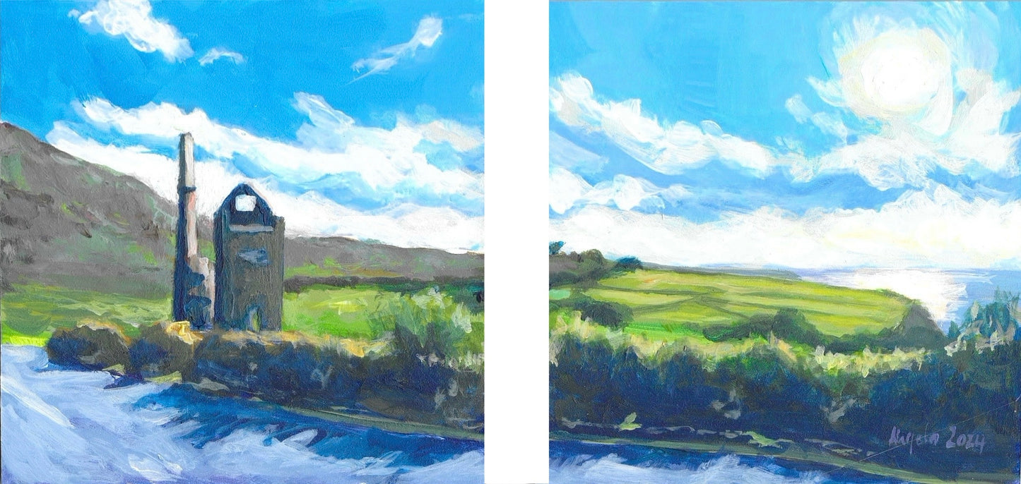 NEW: The road to St Just diptych (2024).