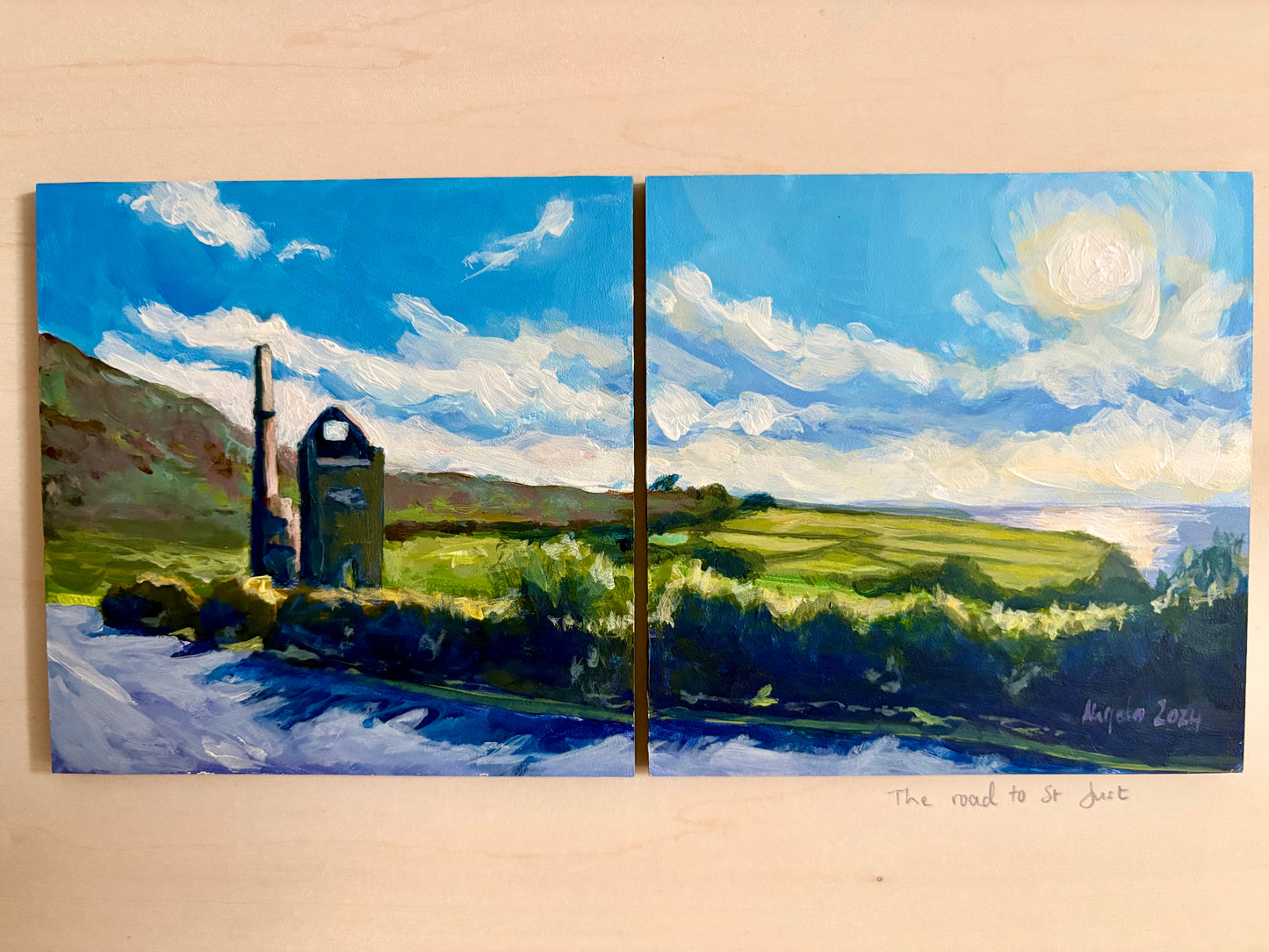 NEW: The road to St Just diptych (2024).
