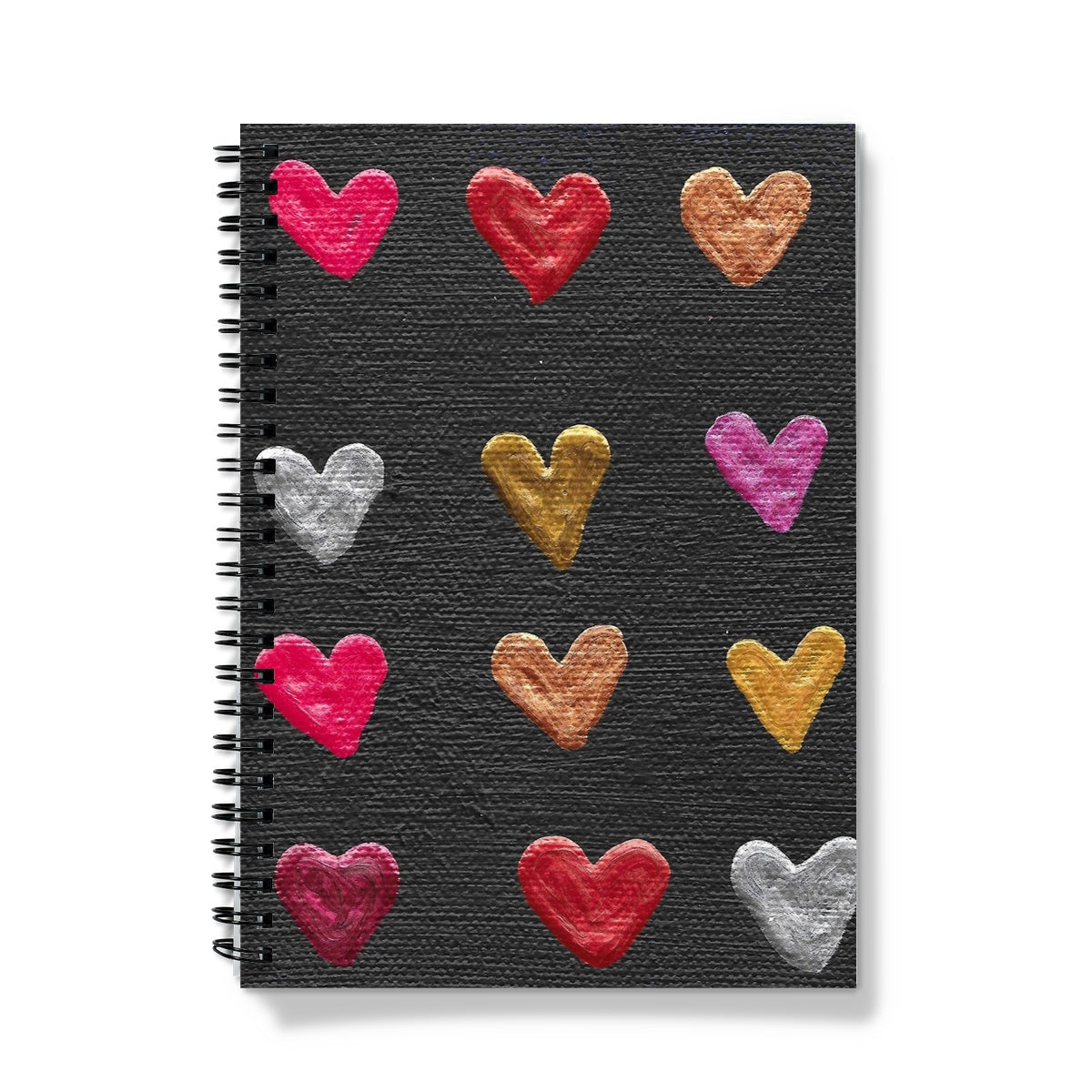 Tiny Hearts on a small canvas Notebook