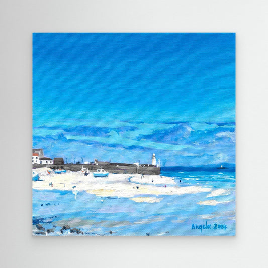 Walking across the Harbour, St Ives