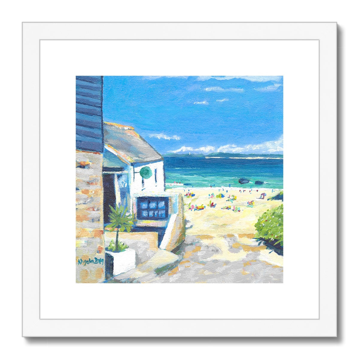 Porthgwidden Framed & Mounted Print 12x12"