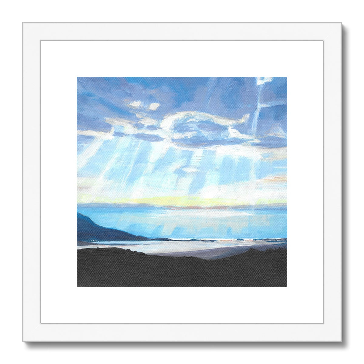 Light on the water Framed & Mounted Print 12x12