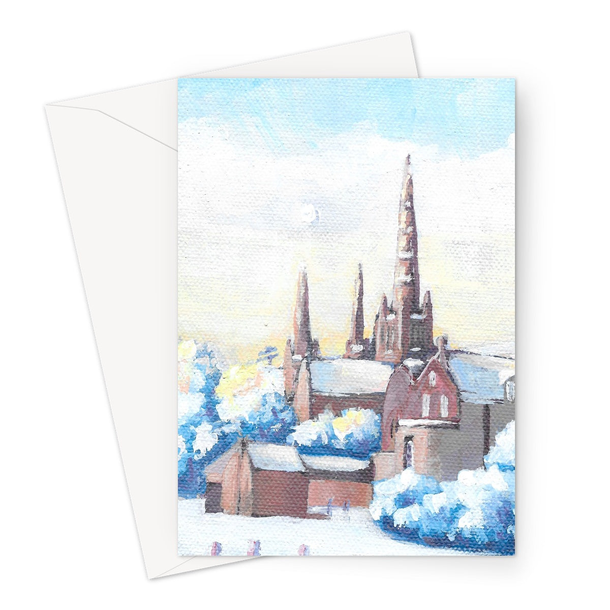 Fresh snow in Lichfield Greeting Card