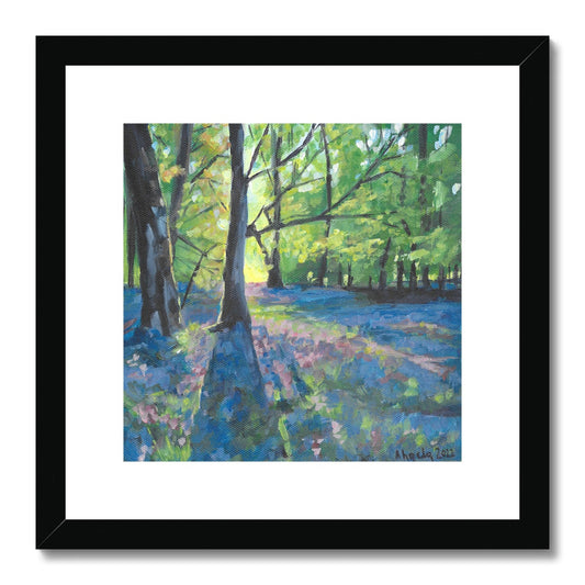 Bluebells at dawn Framed & Mounted Print 12x12"