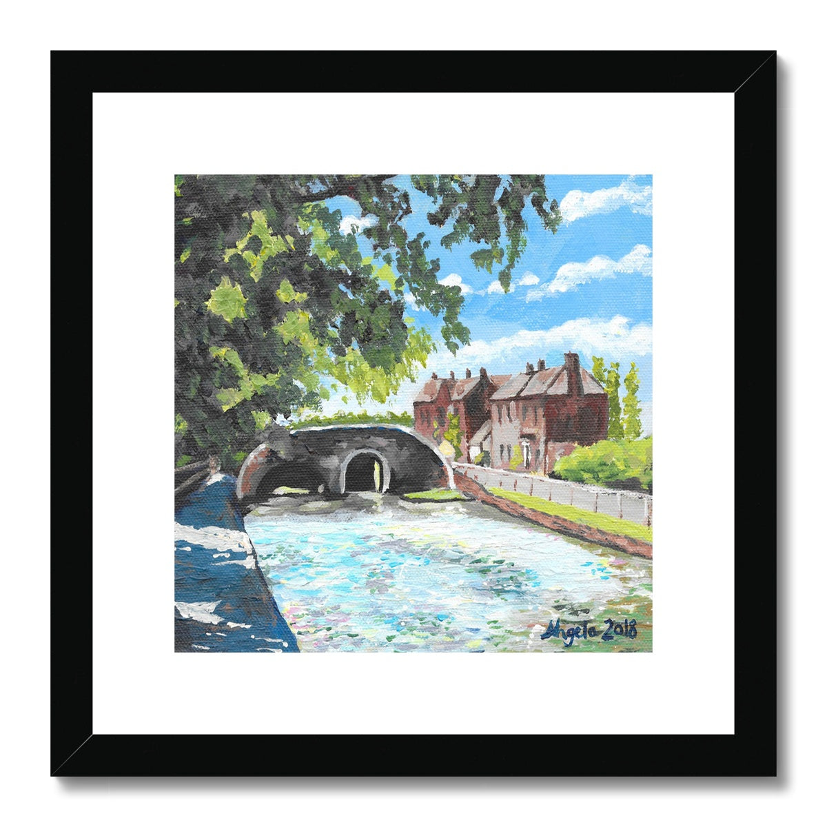 Fradley Junction Framed & Mounted Print 12x12"