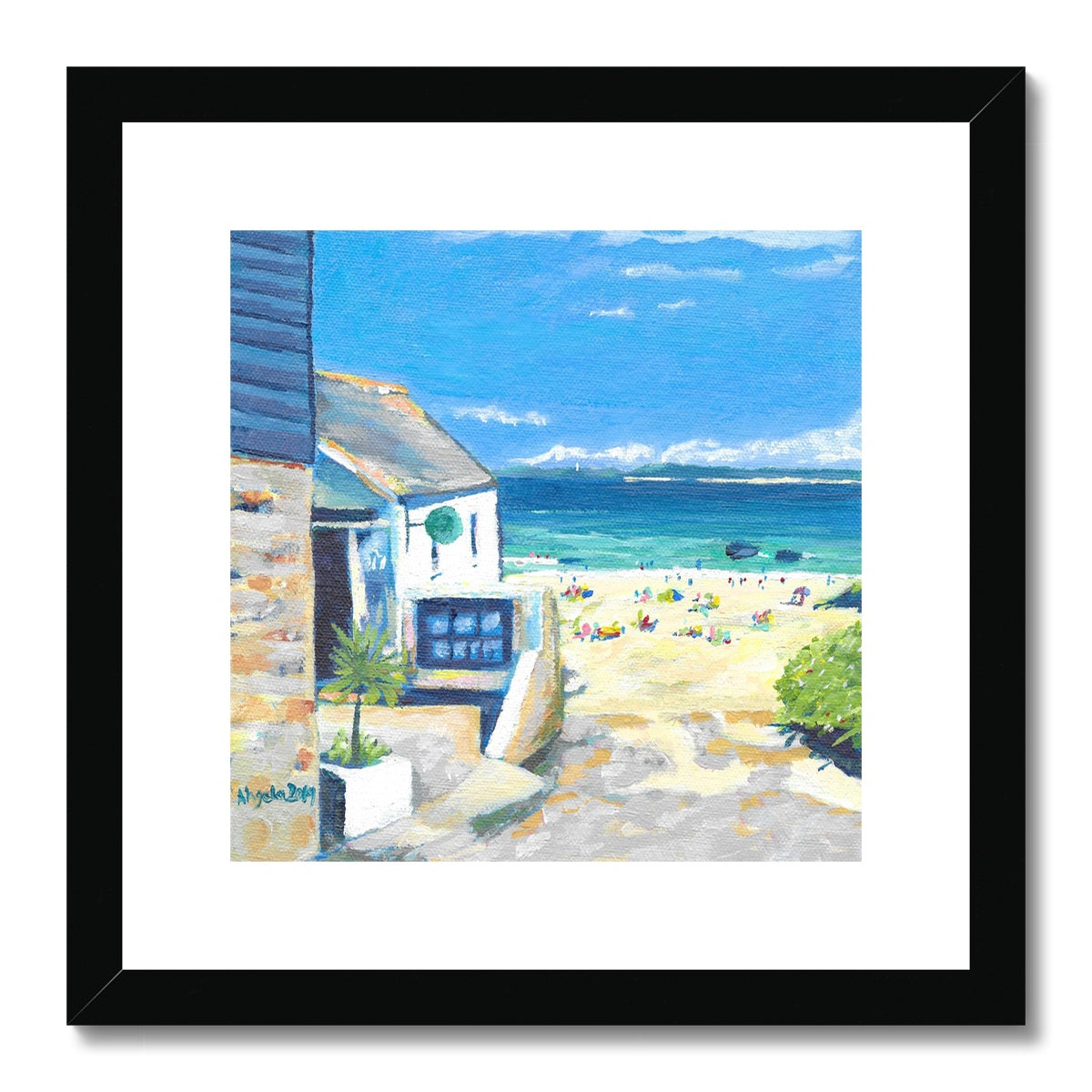 Porthgwidden Framed & Mounted Print 12x12"