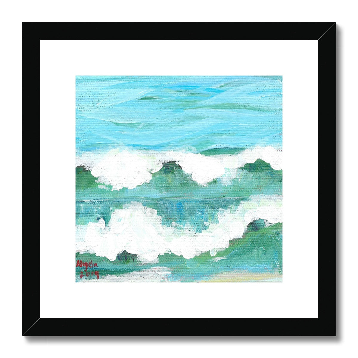 Waves at Tangasdale Framed & Mounted Print 12x12"