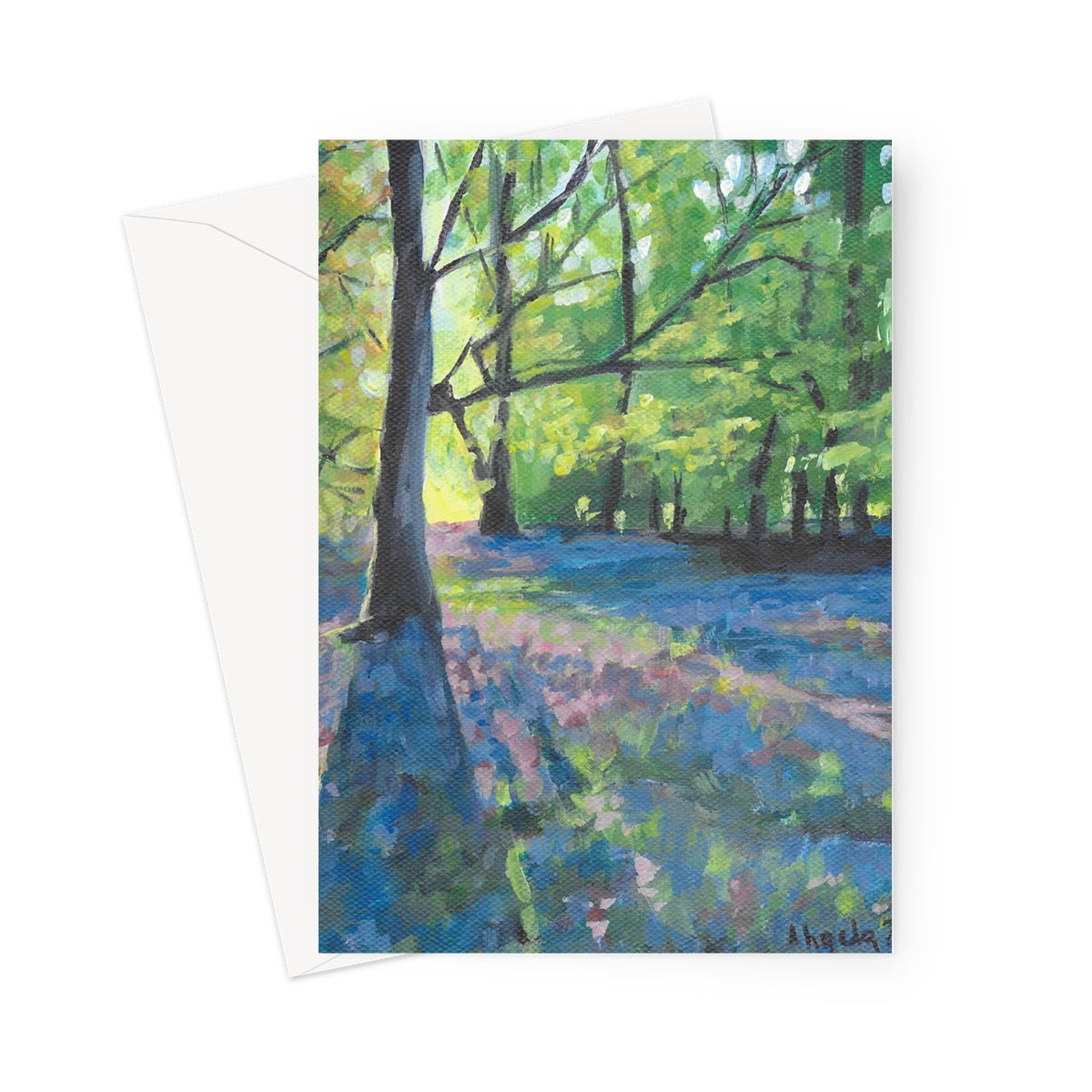 Bluebells at dawn Greeting Card