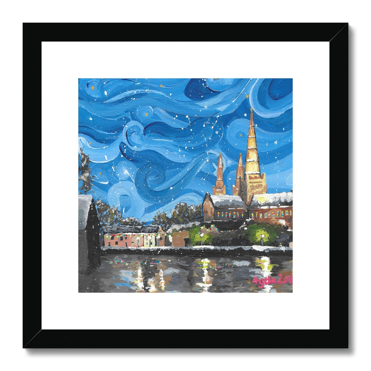 Winter in Lichfield 2 Framed & Mounted Print 12x12"