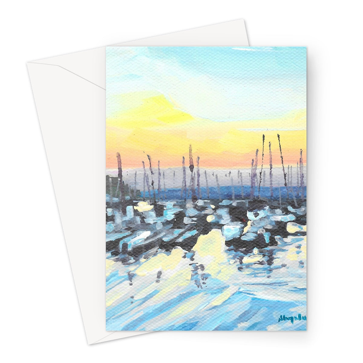 Brixham harbour Greeting Card