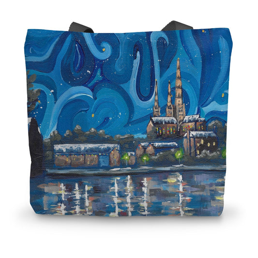 Winter in Lichfield Canvas Tote Bag