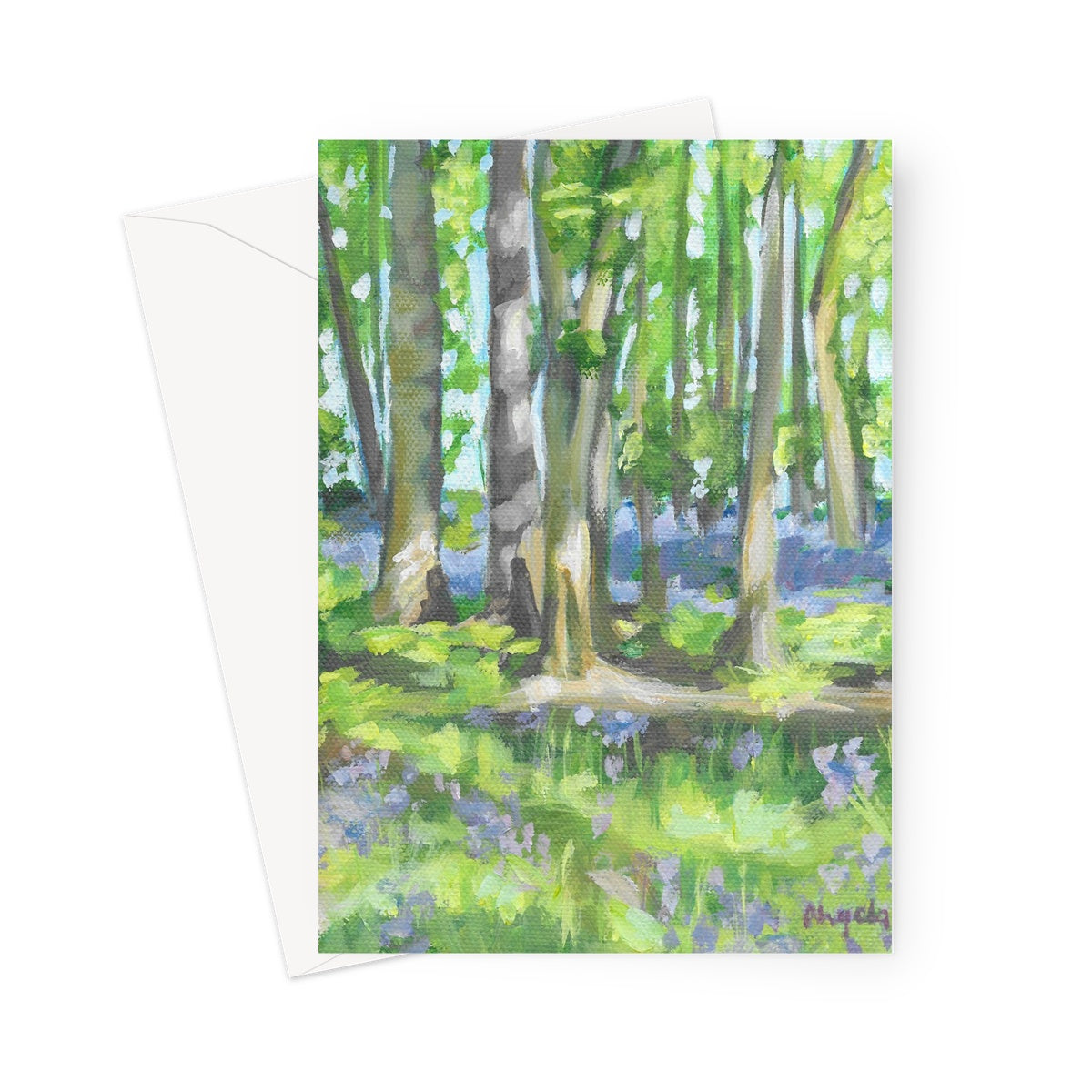 Bluebell woods at Hints Greeting Card