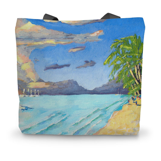 Last light of the day, Mauritius Canvas Tote Bag