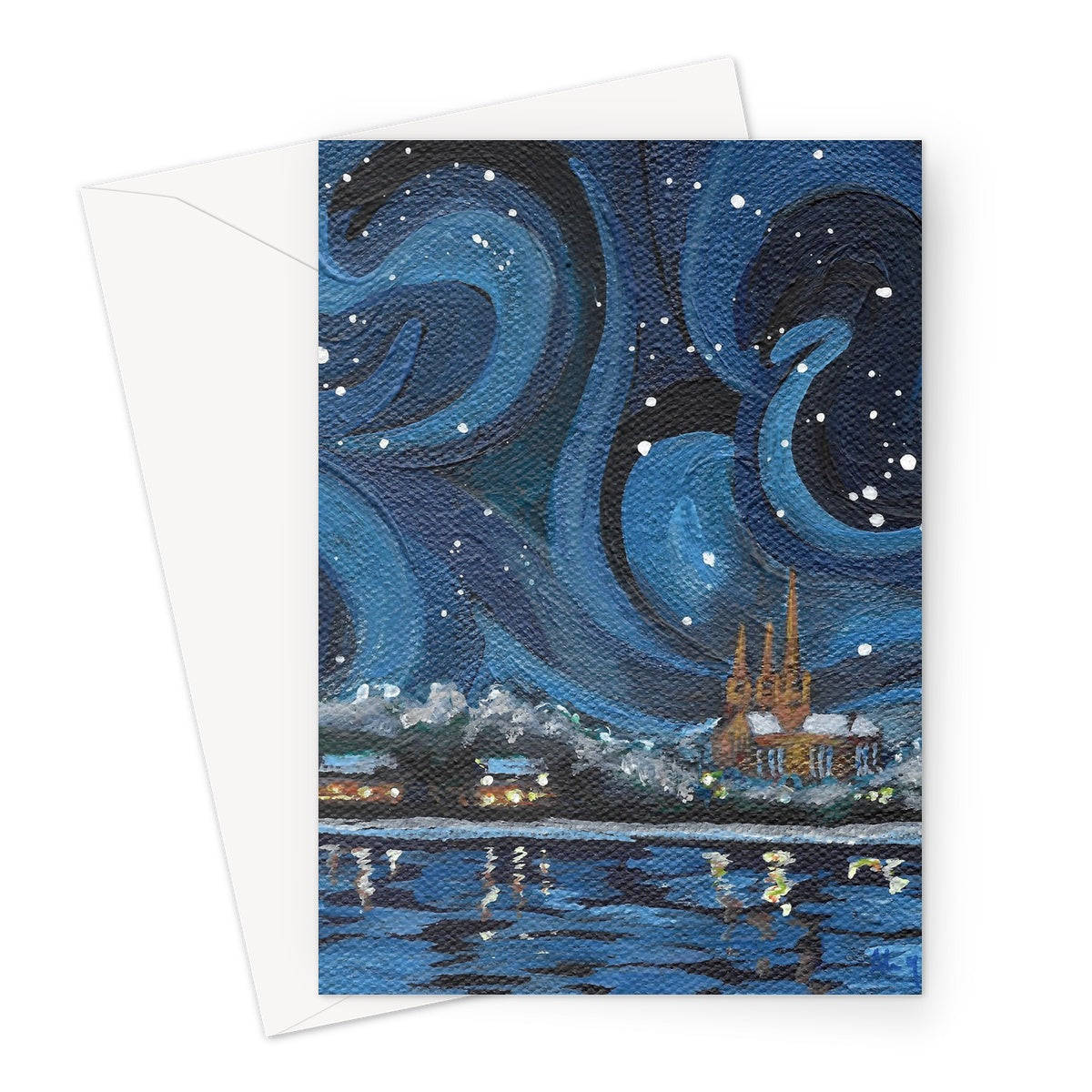 Snowstorm in Lichfield Greeting Card