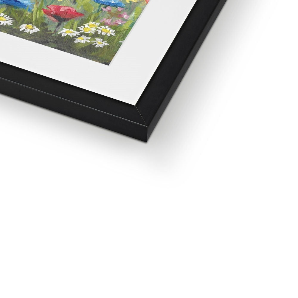 Wildflower meadow Framed & Mounted Print 12x12”