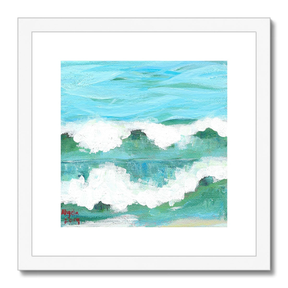 Waves at Tangasdale Framed & Mounted Print 12x12"