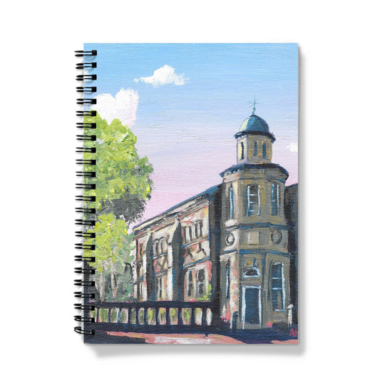 Pink skies and Old Library, Lichfield Notebook