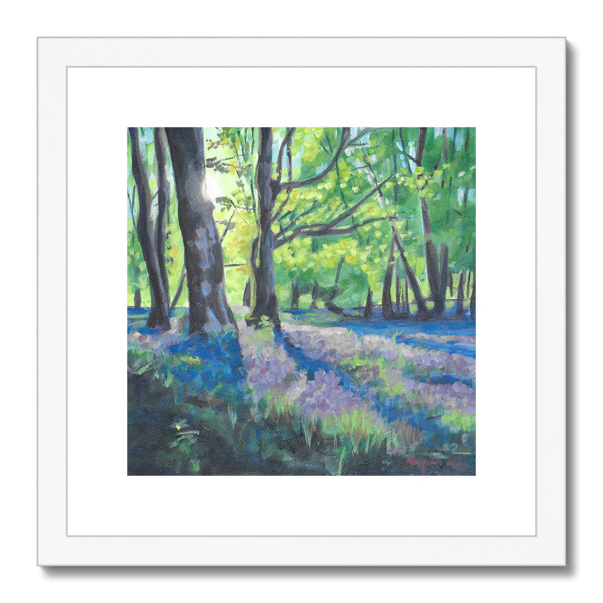 Bluebells at dawn 2 Framed & Mounted Print 12x12"