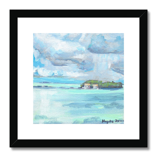 Mouchoir Rouge, Mauritius Framed & Mounted  12x12