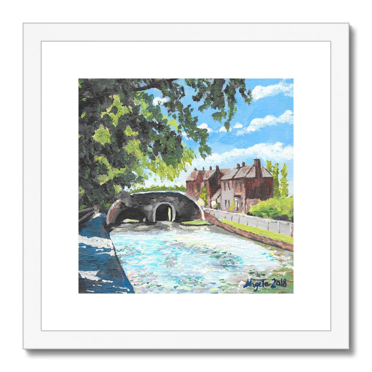 Fradley Junction Framed & Mounted Print 12x12"