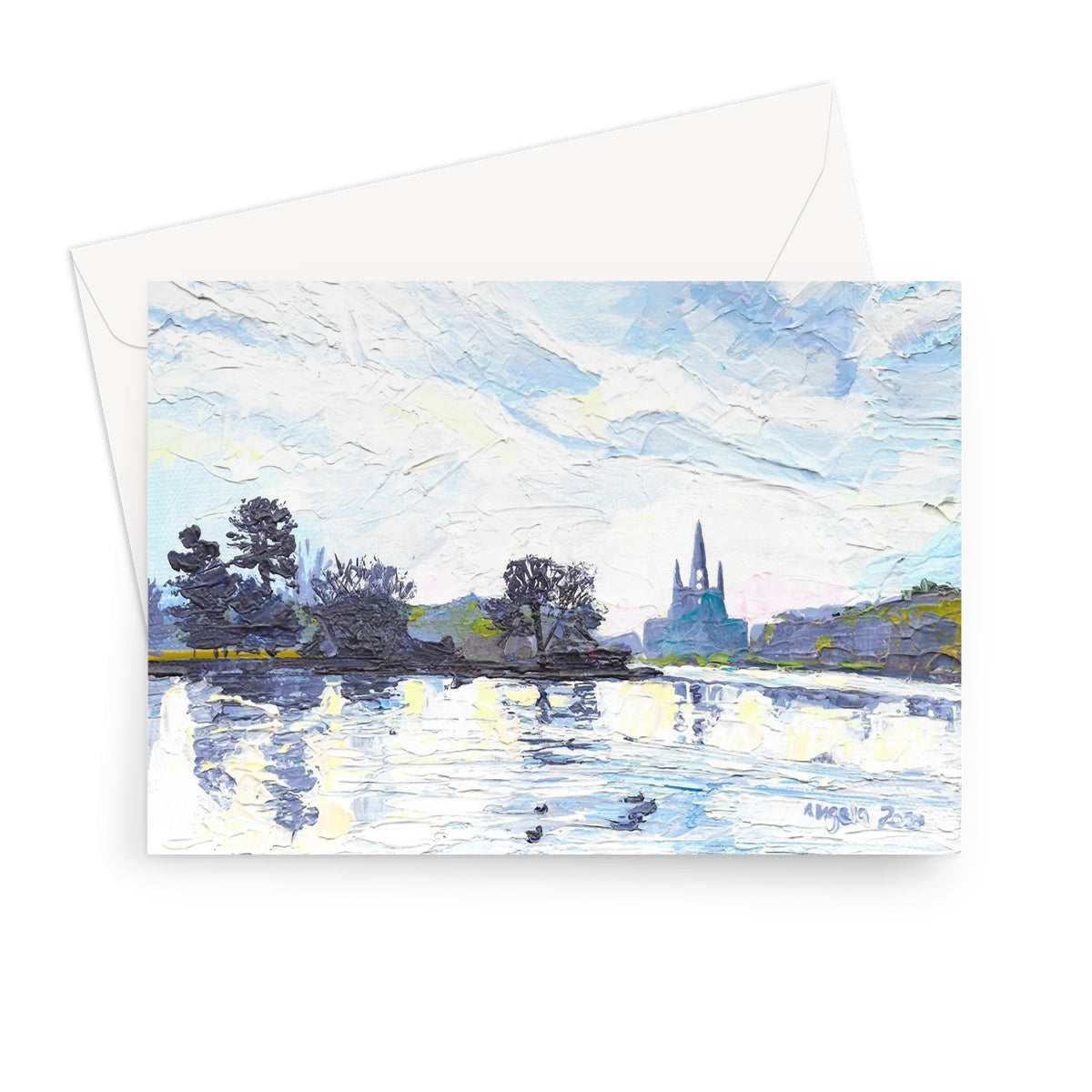 Winter sky, Lichfield Greeting Card