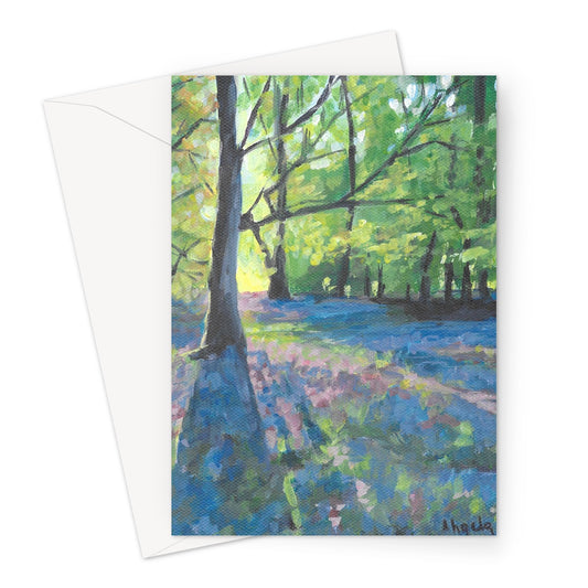 Bluebells at dawn Greeting Card