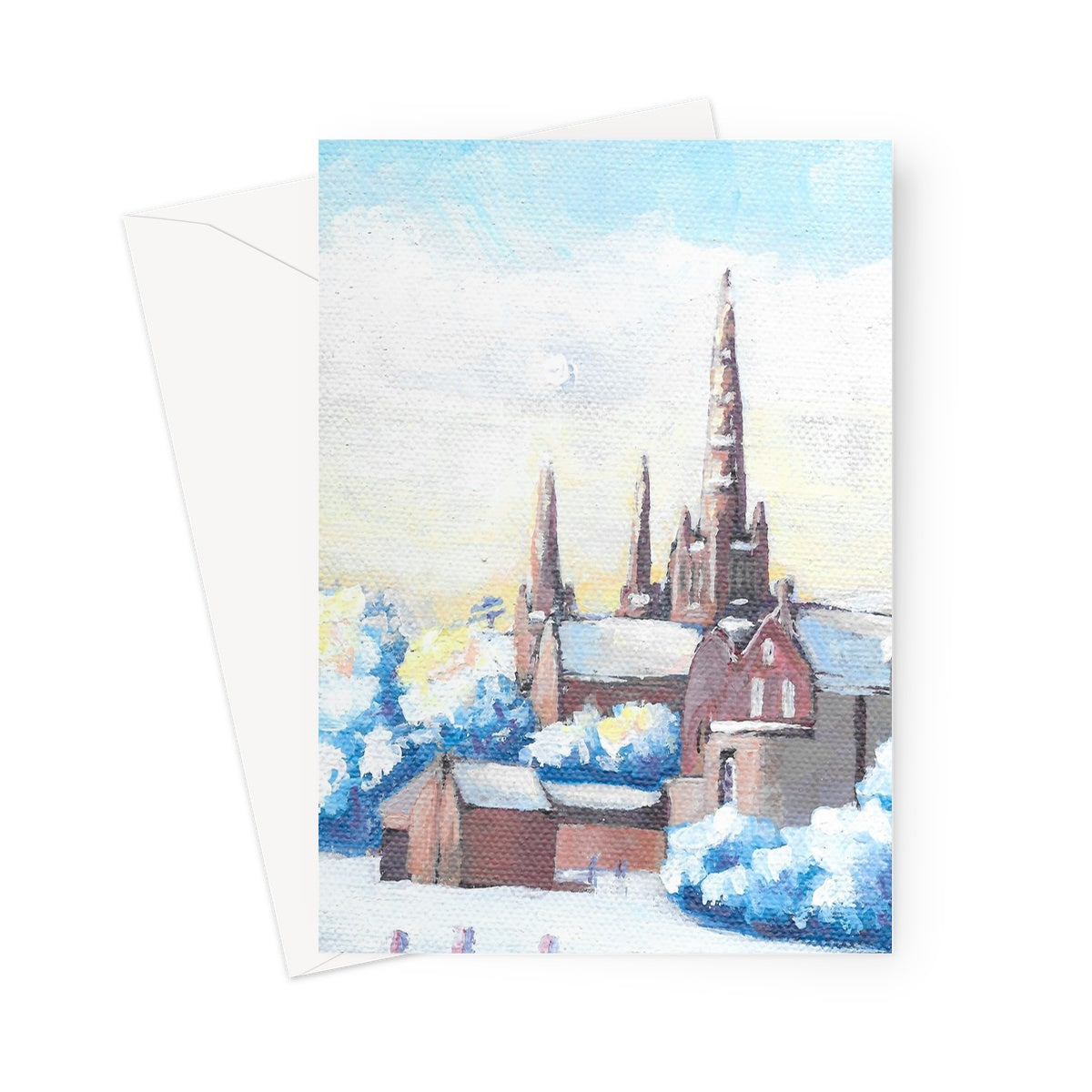 Fresh snow in Lichfield Greeting Card