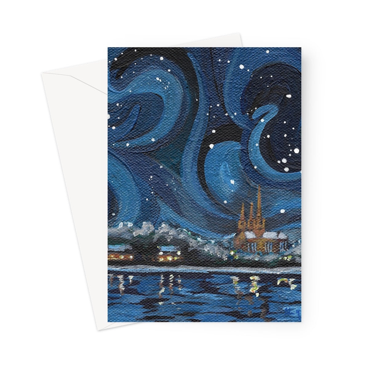 Snowstorm in Lichfield Greeting Card