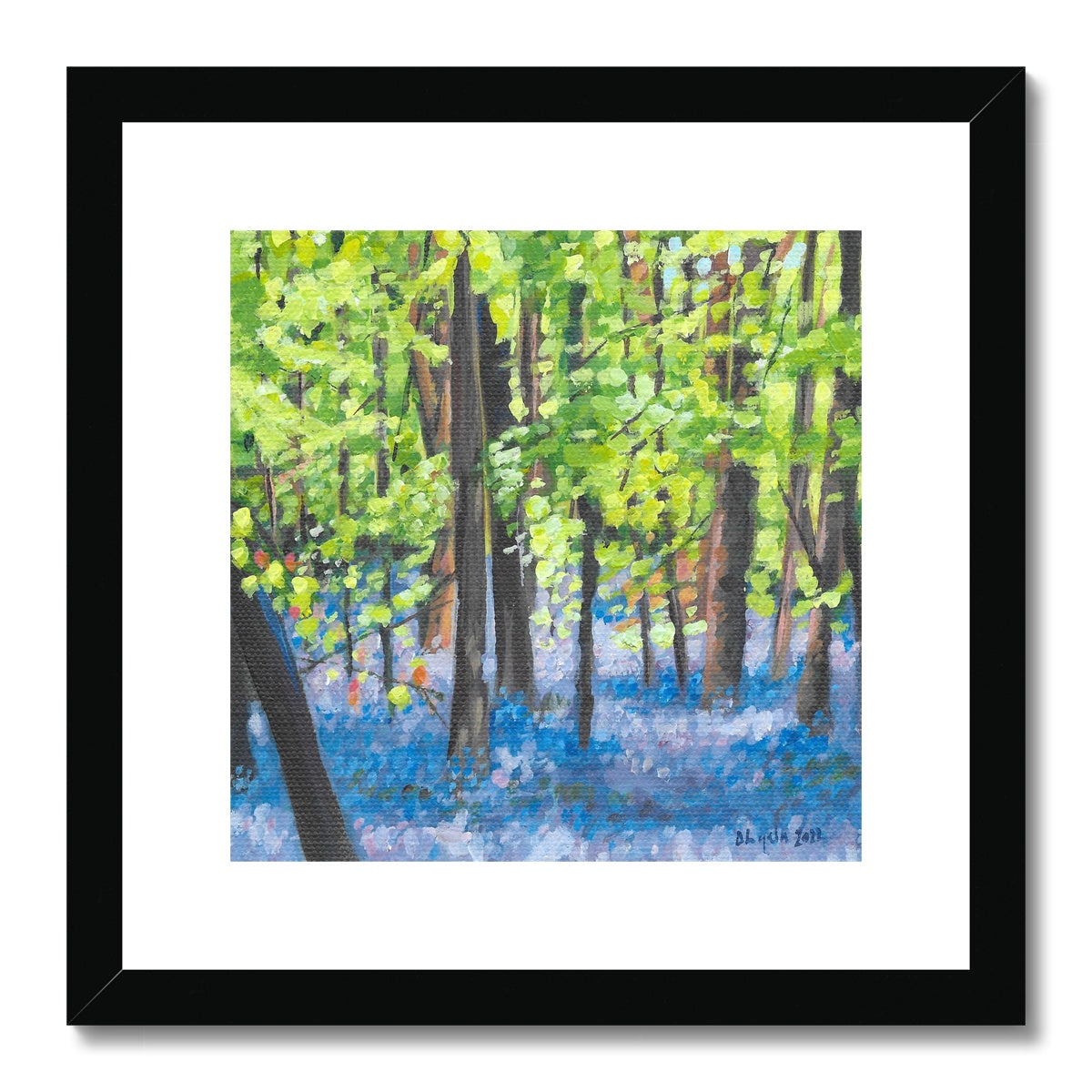 Bluebell wood Framed & Mounted Print 12x12"