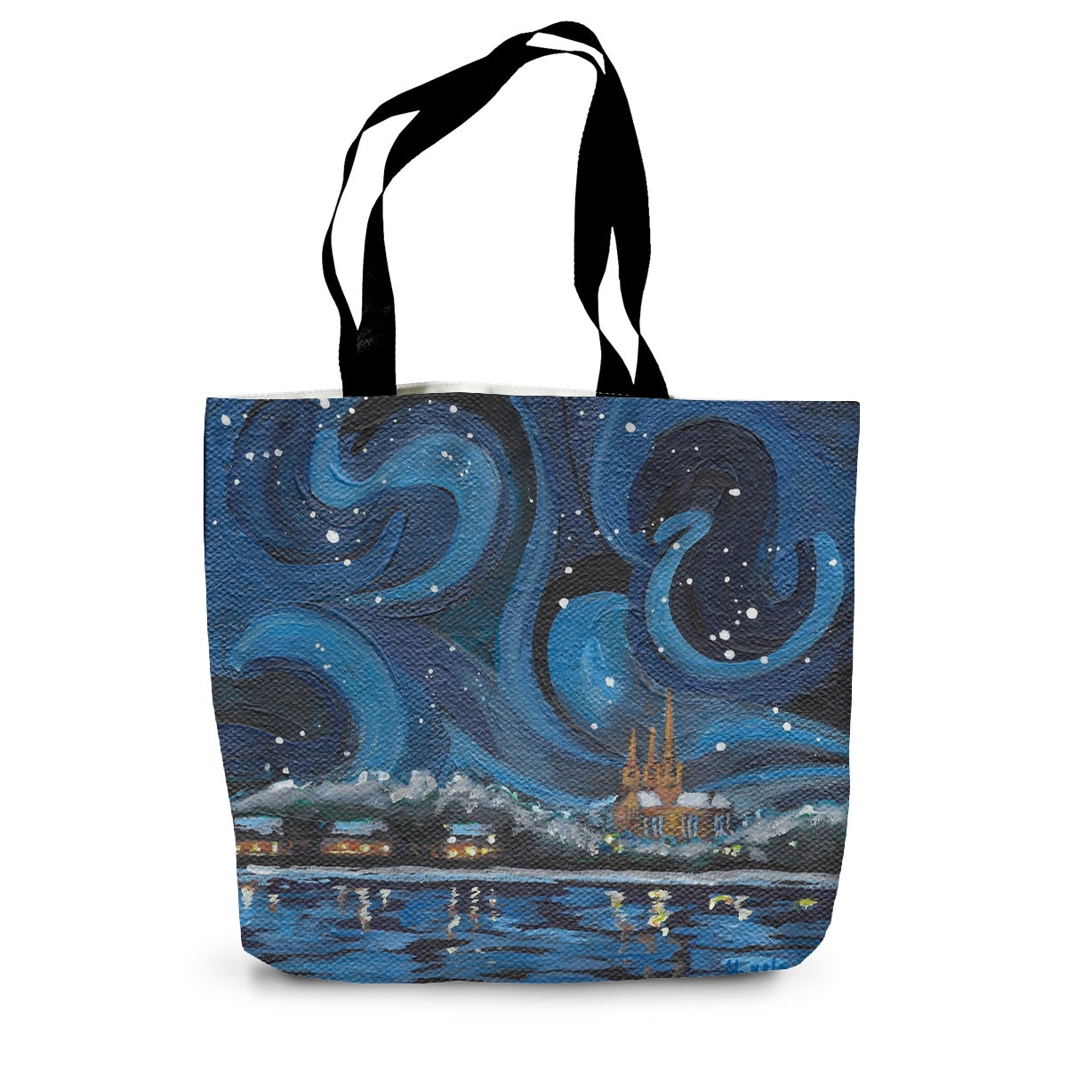 Snowstorm in Lichfield Canvas Tote Bag