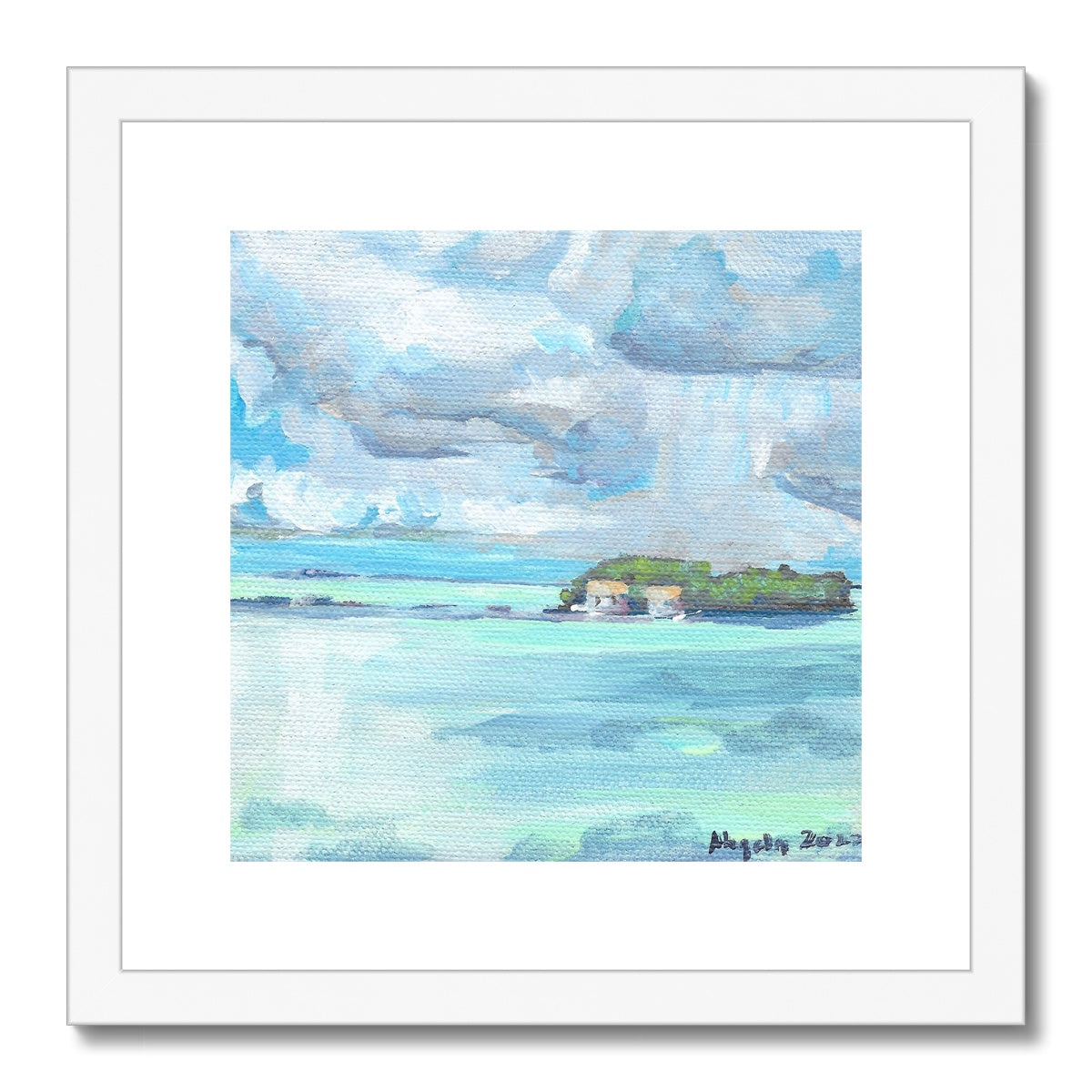 Mouchoir Rouge, Mauritius Framed & Mounted  12x12