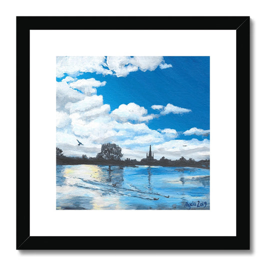 Winter walks, Lichfield Framed & Mounted Print 12x12"