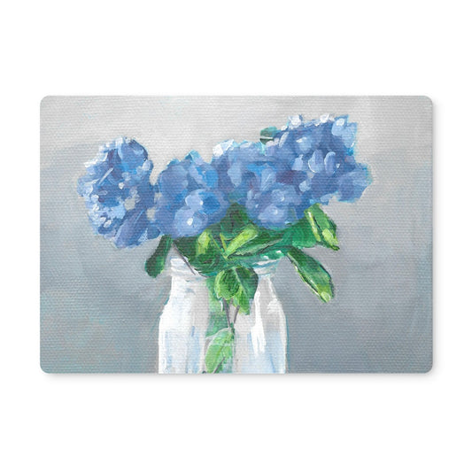 Blue hydrangea in vase Placemat