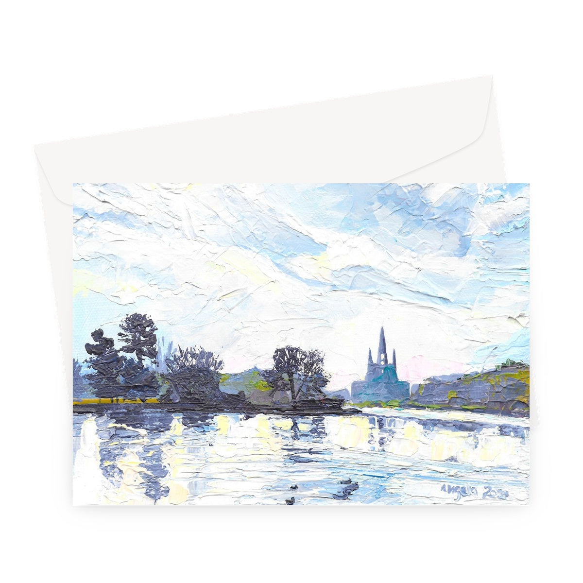 Winter sky, Lichfield Greeting Card