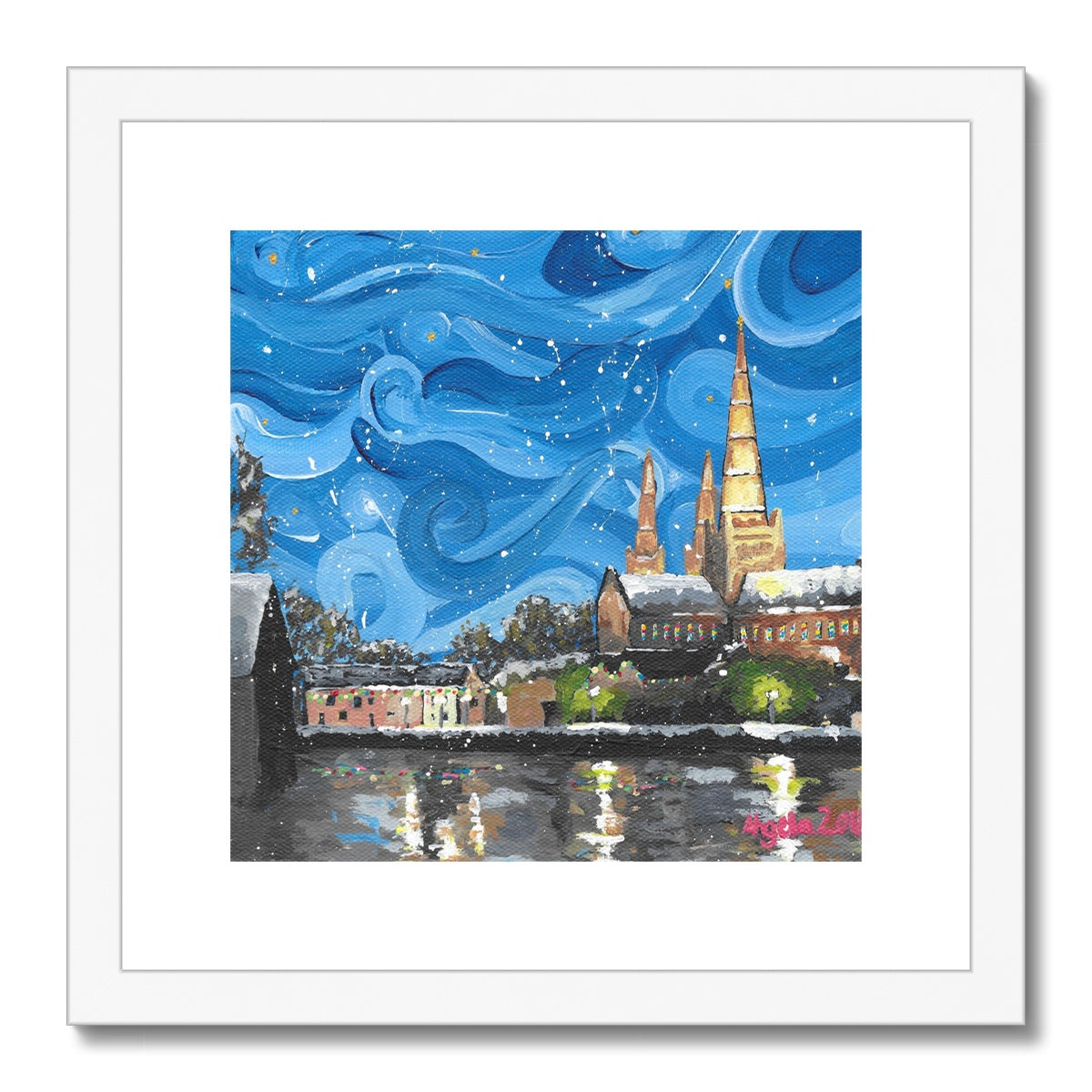 Winter in Lichfield 2 Framed & Mounted Print 12x12"