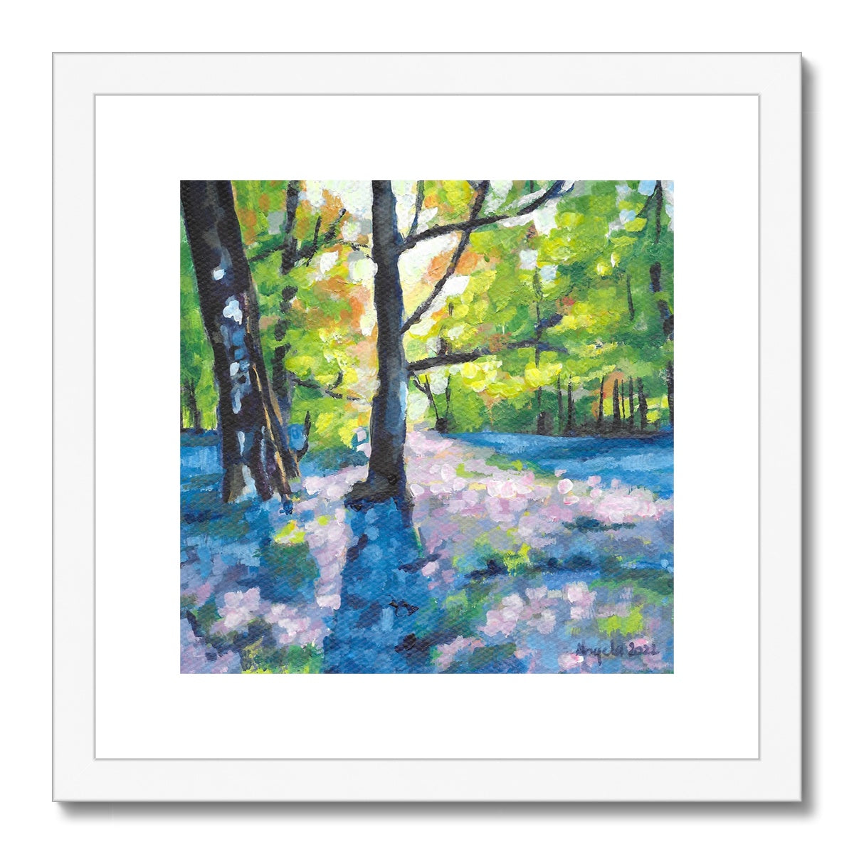 Bluebell walk Framed & Mounted Print 12x12"