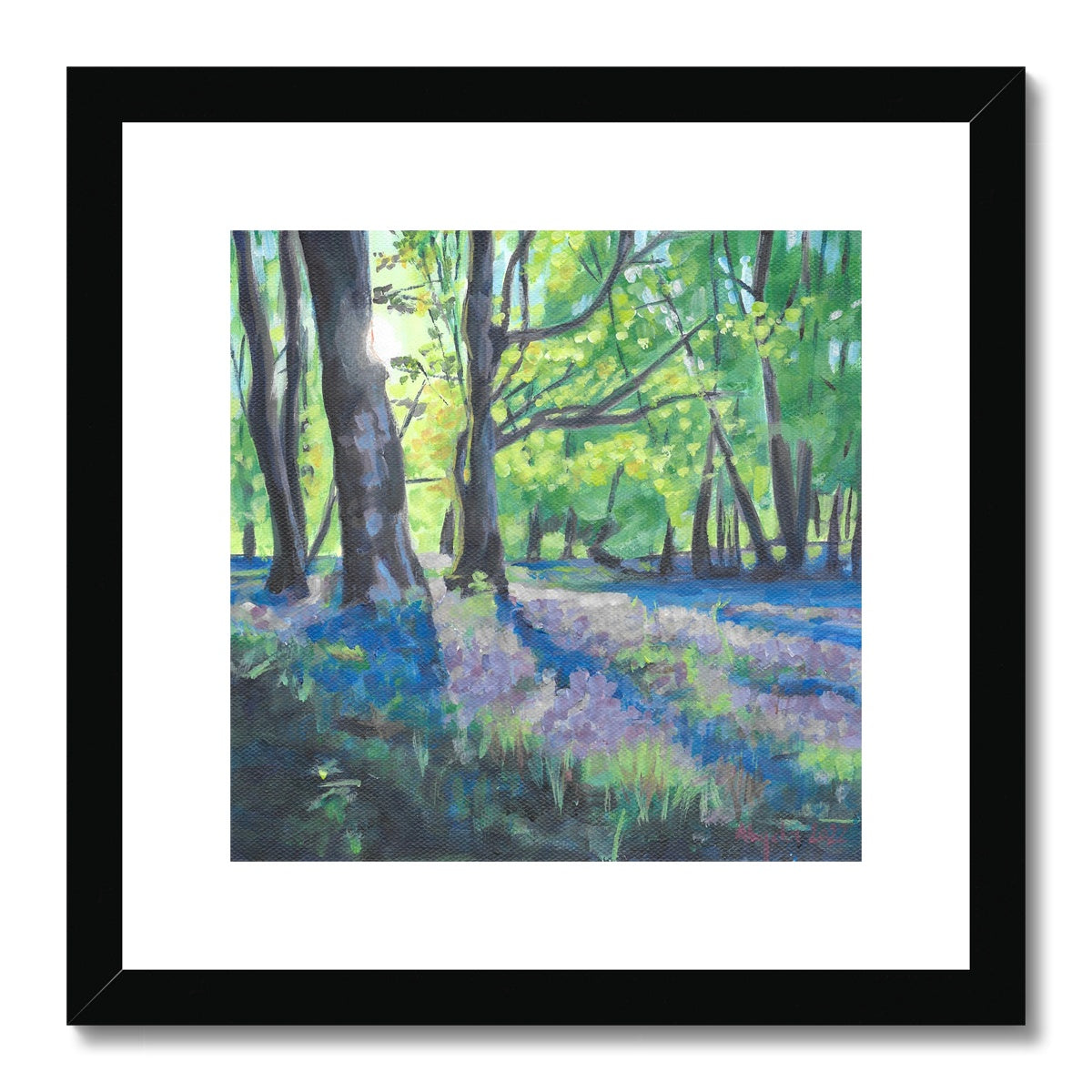 Bluebells at dawn 2 Framed & Mounted Print 12x12"