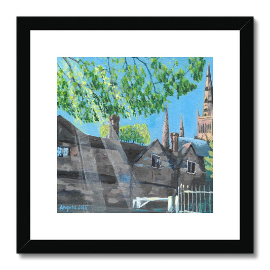 Toward the close, Lichfield Framed & Mounted Print 12x12"