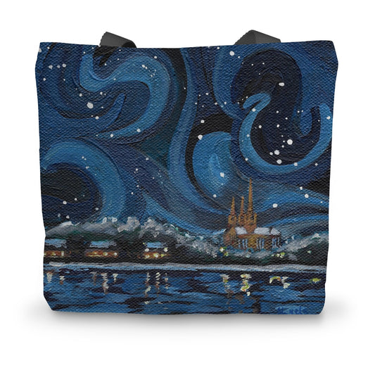 Snowstorm in Lichfield Canvas Tote Bag