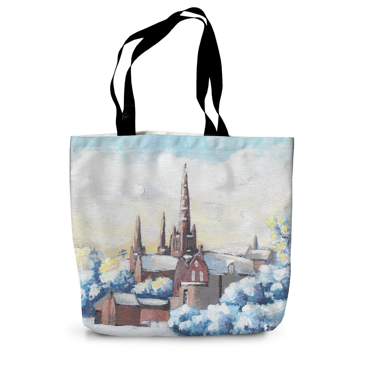 Fresh snow in Lichfield Canvas Tote Bag