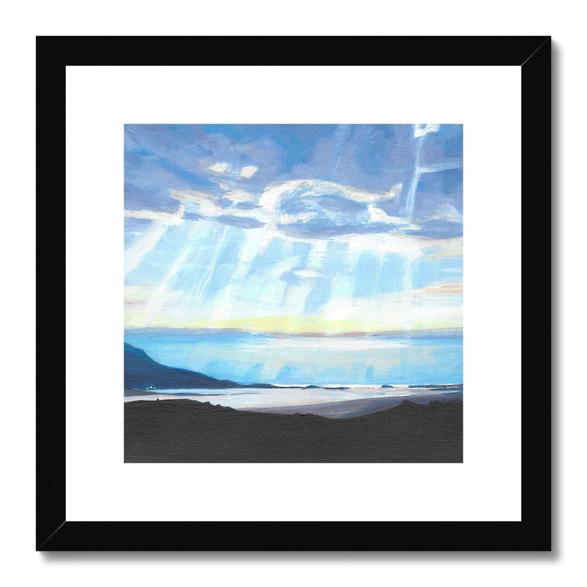 Light on the water Framed & Mounted Print 12x12